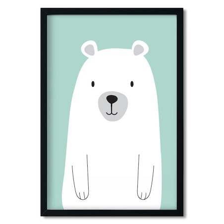 Plakat dla dzieci Miś miętowy 20x30