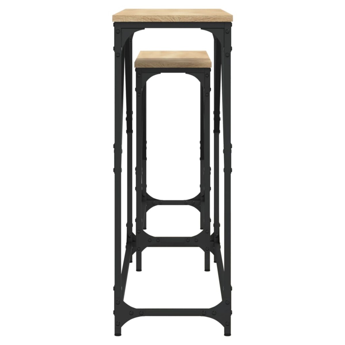 vidaXL Stoliki konsolowe, zsuwane, 2 szt., kolor dąb sonoma