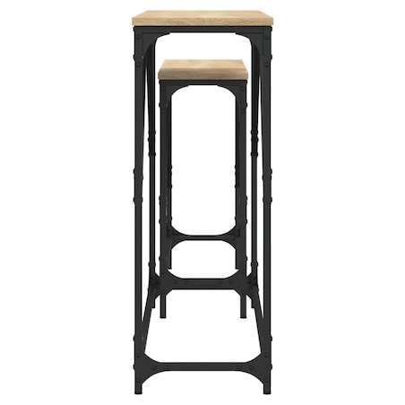 vidaXL Stoliki konsolowe, zsuwane, 2 szt., kolor dąb sonoma