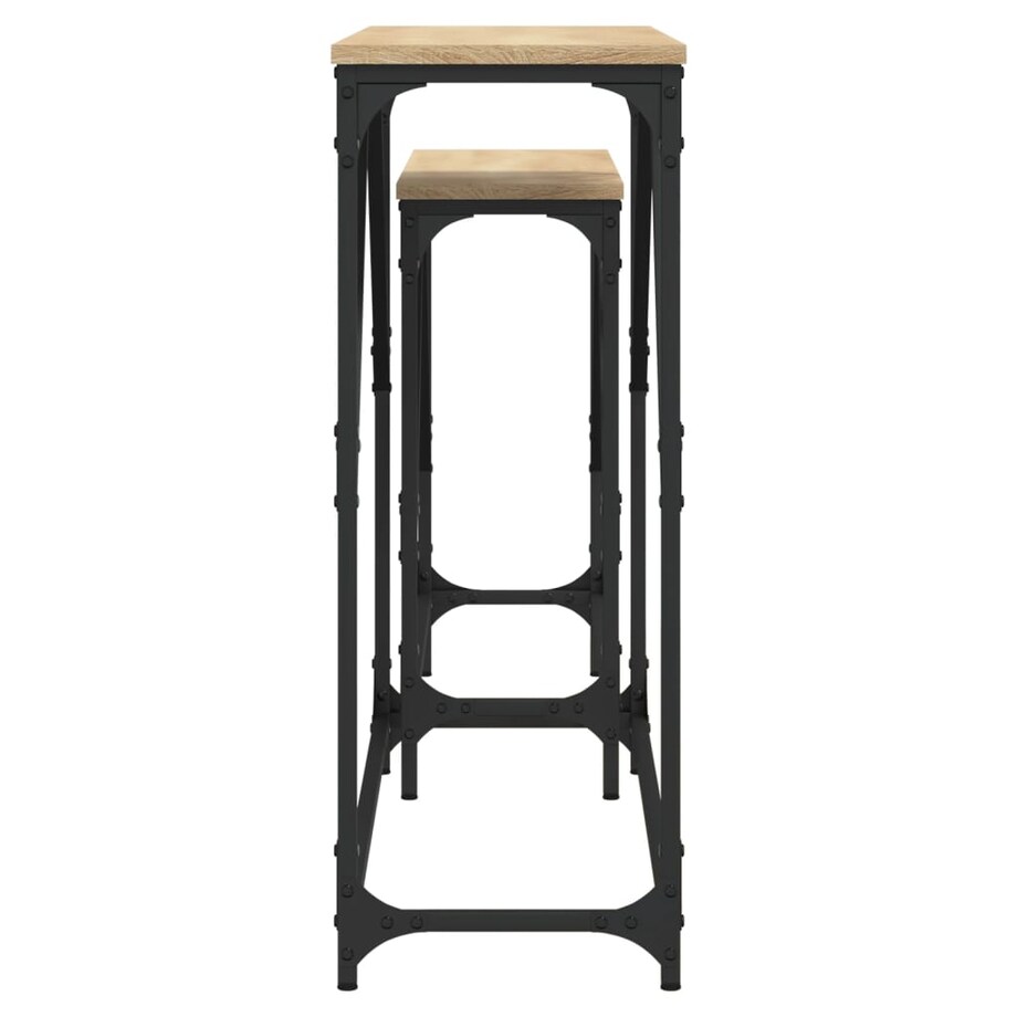 vidaXL Stoliki konsolowe, zsuwane, 2 szt., kolor dąb sonoma