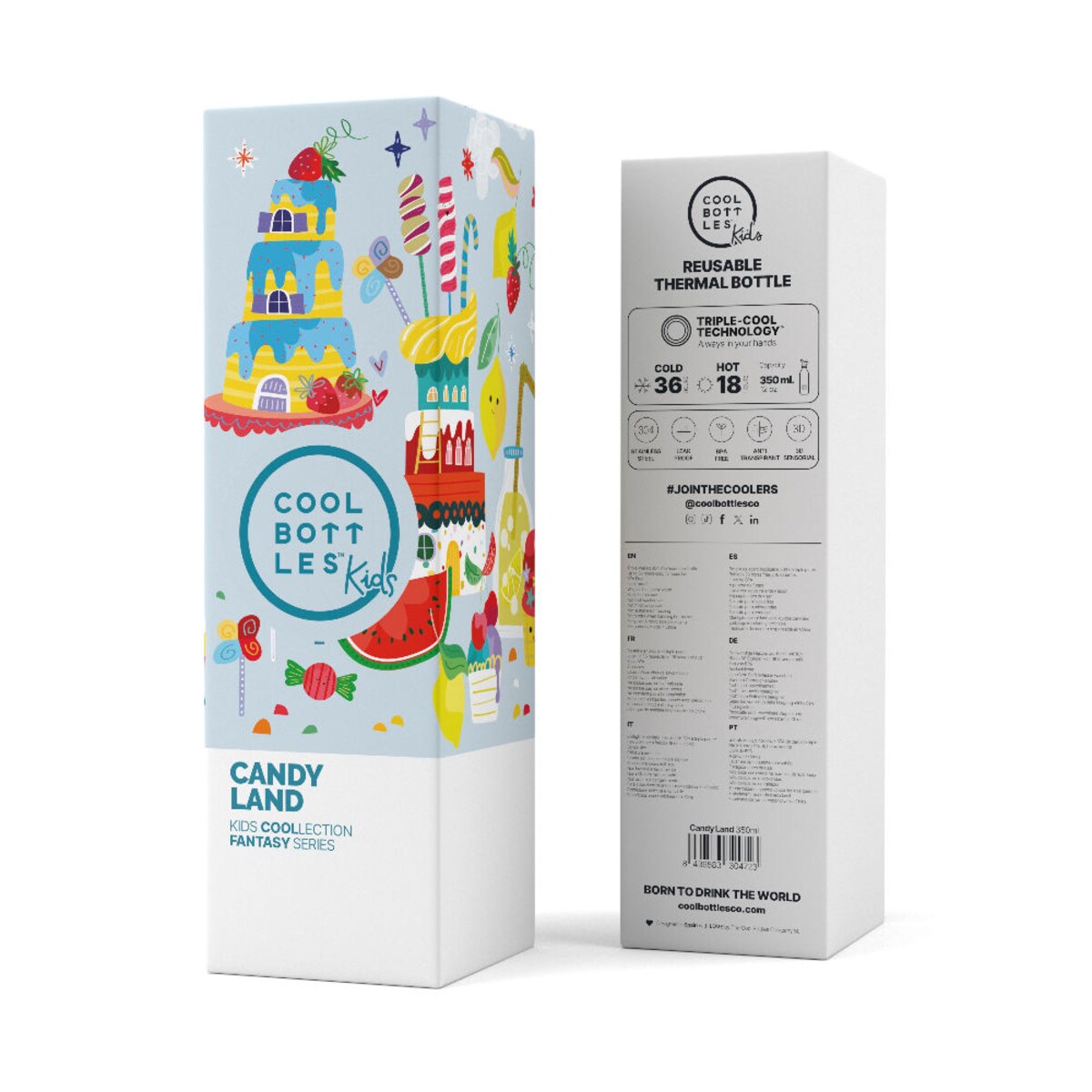 Cool Bottles Butelka termiczna Kids 350 ml Triple cool Candy Land