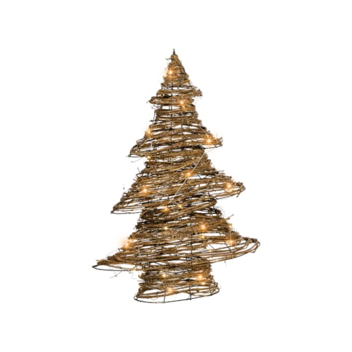 Dekoracja świąteczna LED FURESO Choinka 60 cm Naturalny