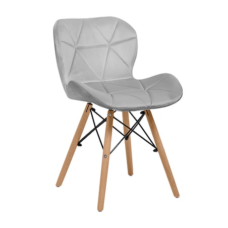 Krzesło Tapicerowane Welurowe Do Jadalni Salonu Pikowane Skandynawskie