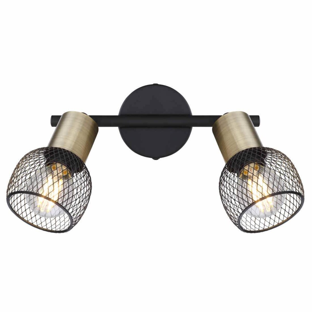 Regulowana LAMPA sufitowa FIASTRA 54028-2 Globo industrialna do przedpokoju czarna