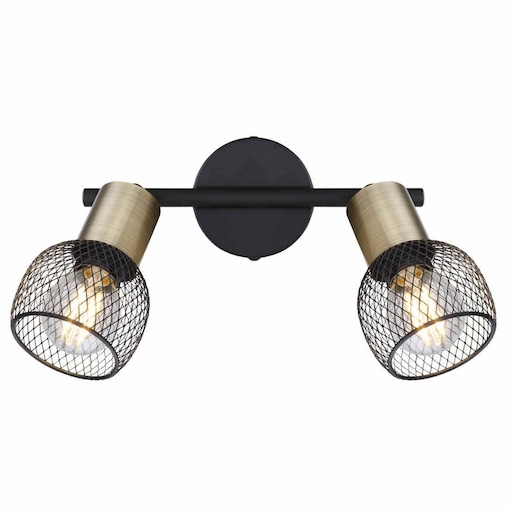 Regulowana LAMPA sufitowa FIASTRA 54028-2 Globo industrialna do przedpokoju czarna