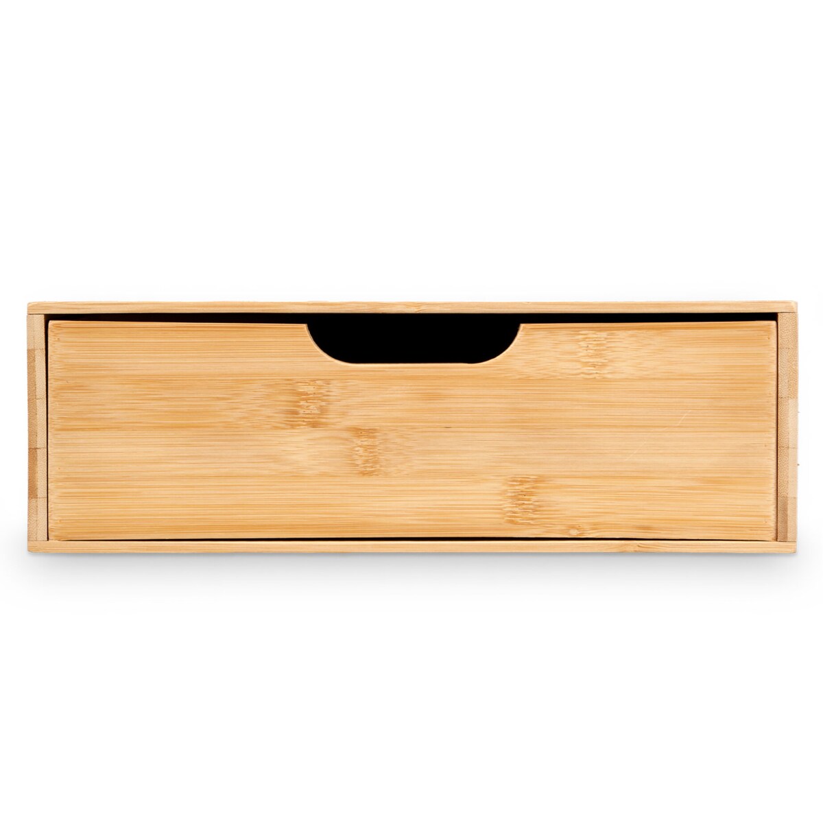 Bambusowy pojemnik z szufladką ECANU, 30 x 30 x 10