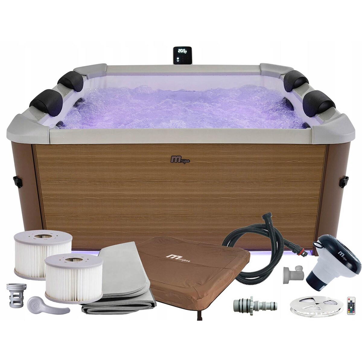 Panelowe SPA z hydromasażem MSpa Amber całoroczne 6 osobowe LED WIFI model 2026