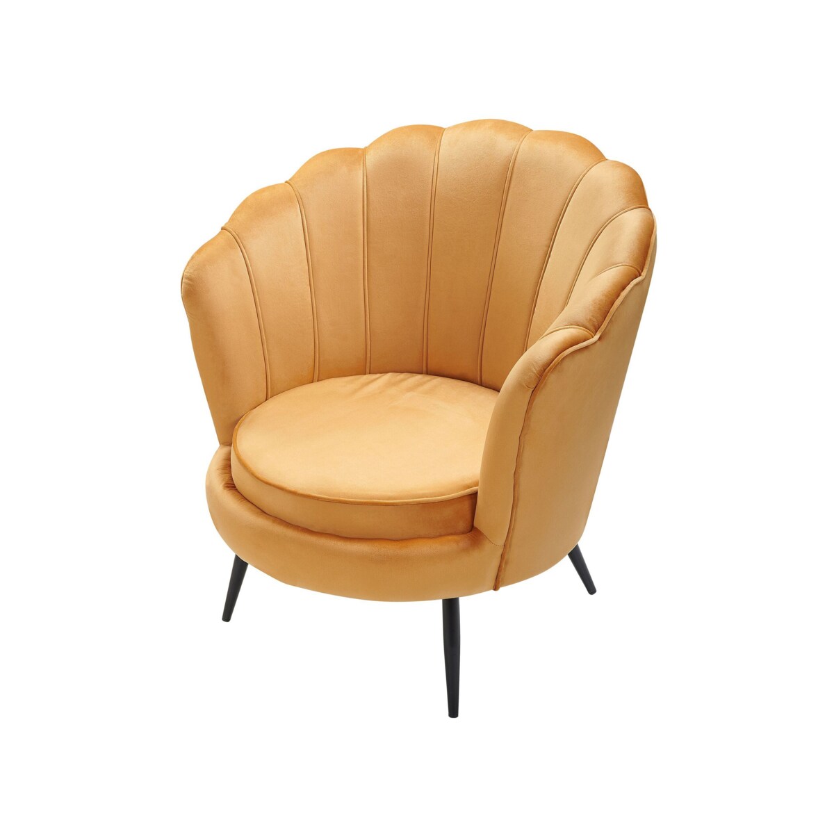 Fotel welurowy żółty LOVIKKA