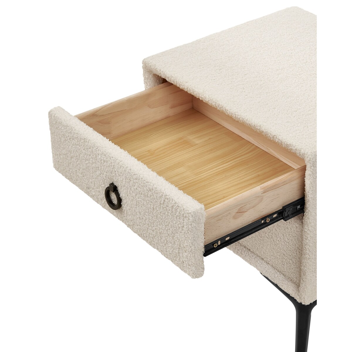 Szafka nocna 2 szuflady Złamana biel SEZANNE