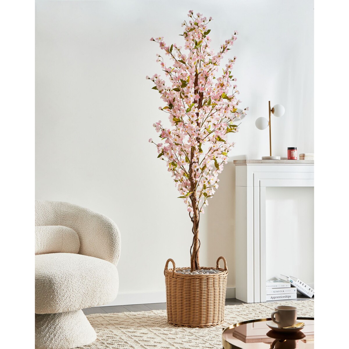 Sztuczna roślina CHERRY TREE 185 cm Różowy