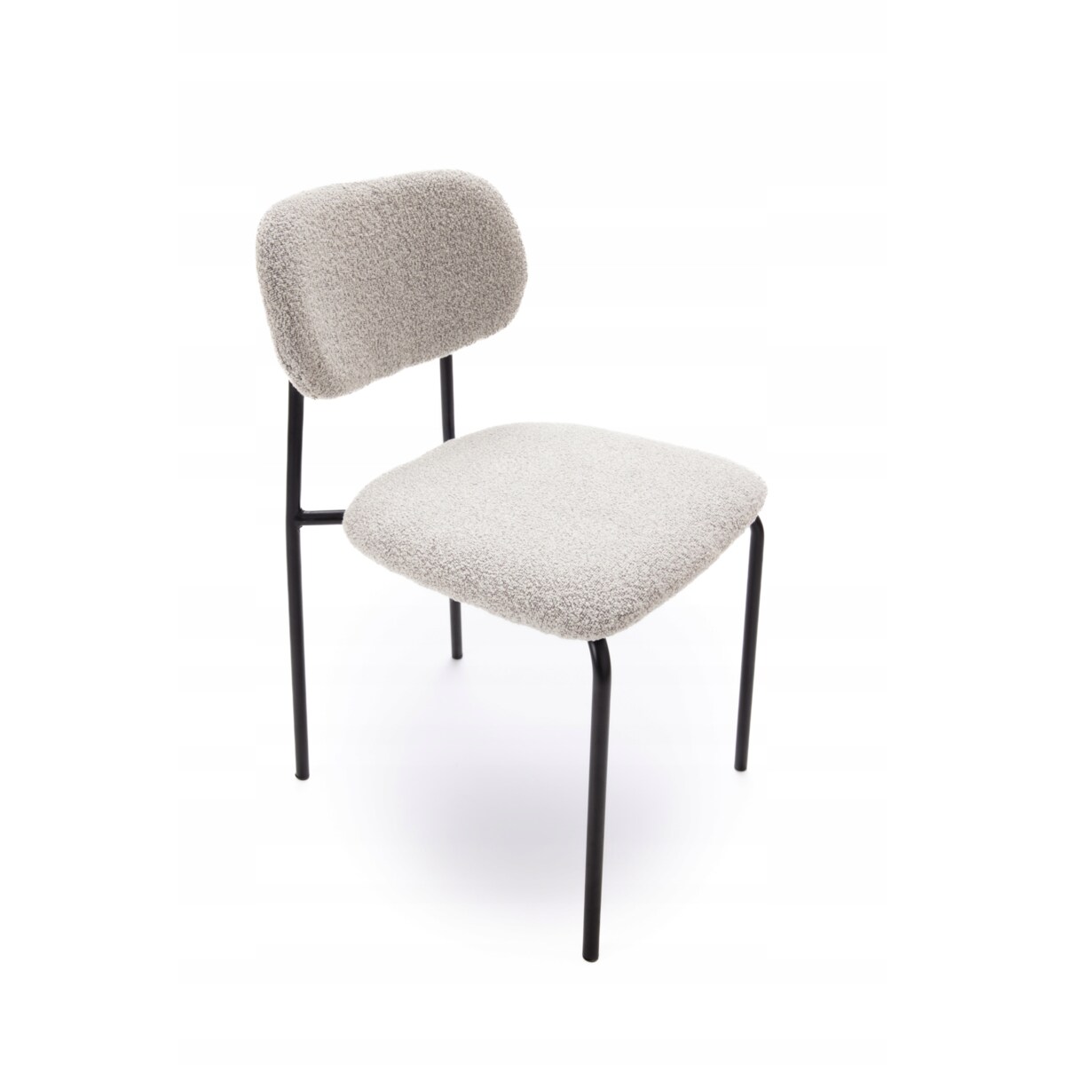 ZESTAW 2 SZTUK Krzesła NUVIA Szaro-Czarne Tapicerowane Nowoczesne Loft