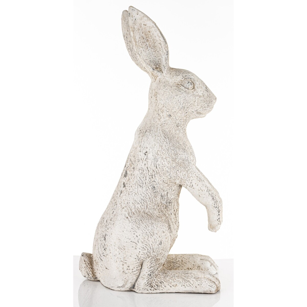 Dekoracja - duży siedzący królik 61x22x32 cm SZAREK