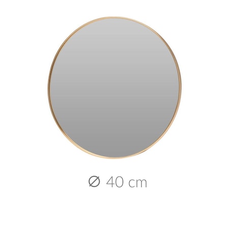 Lustro okrągłe złote, Ø 40 cm
