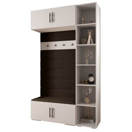 Garderoba do przedpokoju INOVA 3 Z20 biały+czarny+manila04