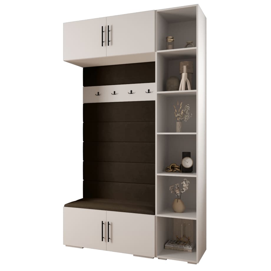 Garderoba do przedpokoju INOVA 3 Z20 biały+czarny+manila04