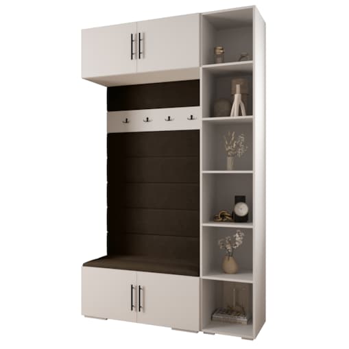 Garderoba do przedpokoju INOVA 3 Z20 biały+czarny+manila04