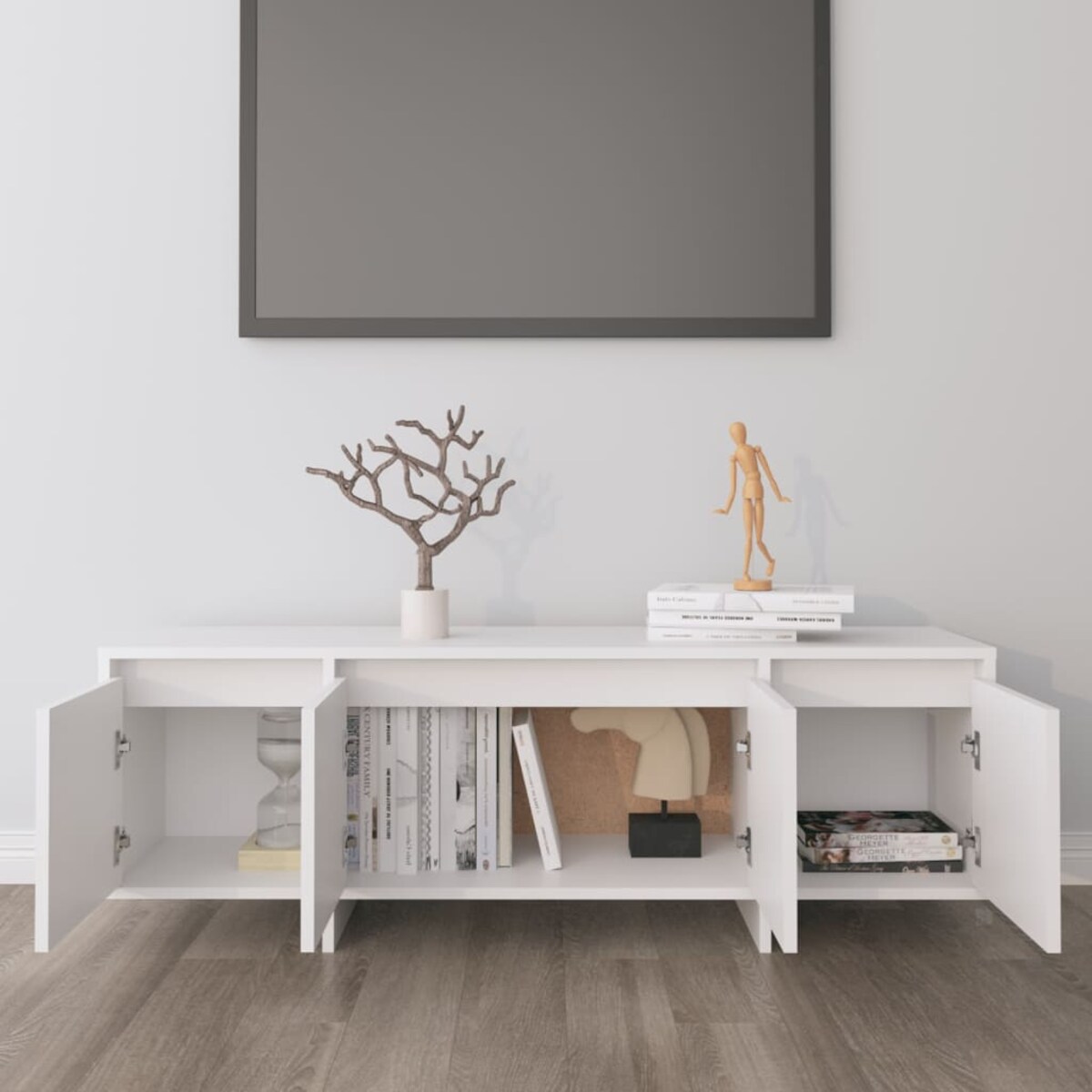 vidaXL Szafka pod TV, biała, 120x30x40,5 cm, materiał drewnopochodny