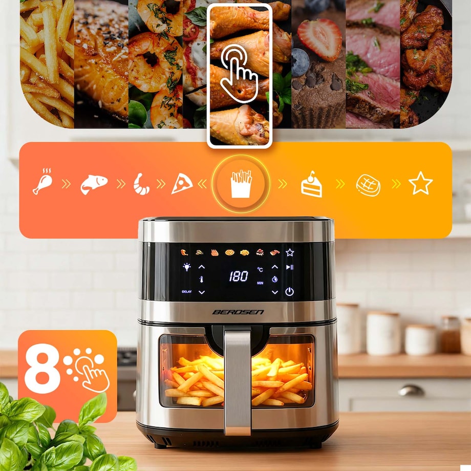 Frytkownica beztłuszczowa Berdsen Air Fryer frytownica 9,1l 1700W