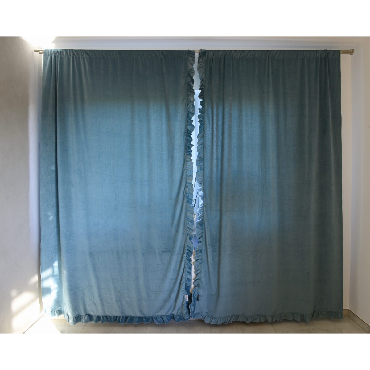 Zasłona Na Okno Okna Z Falbanką Do Salonu Sypialni 150X250 Cm Szmaragd