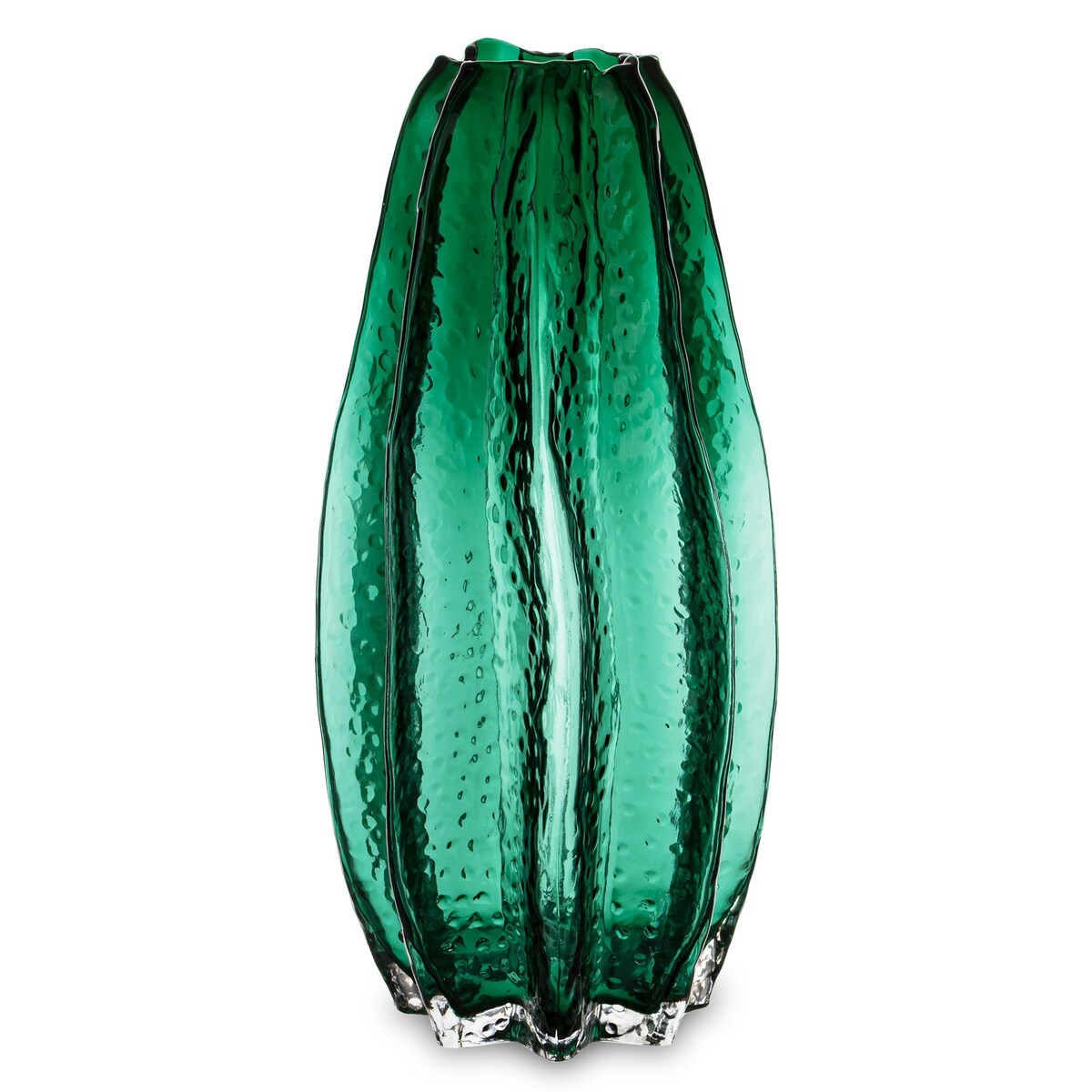 Wazon szklany 34,5x17x17 cm GULDAN zielony