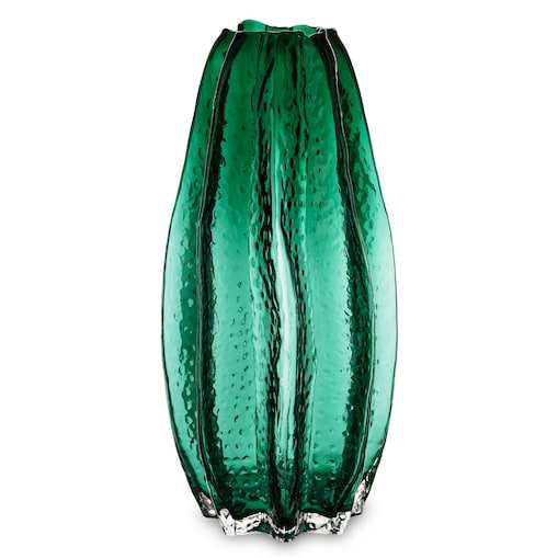 Wazon szklany 34,5x17x17 cm GULDAN zielony