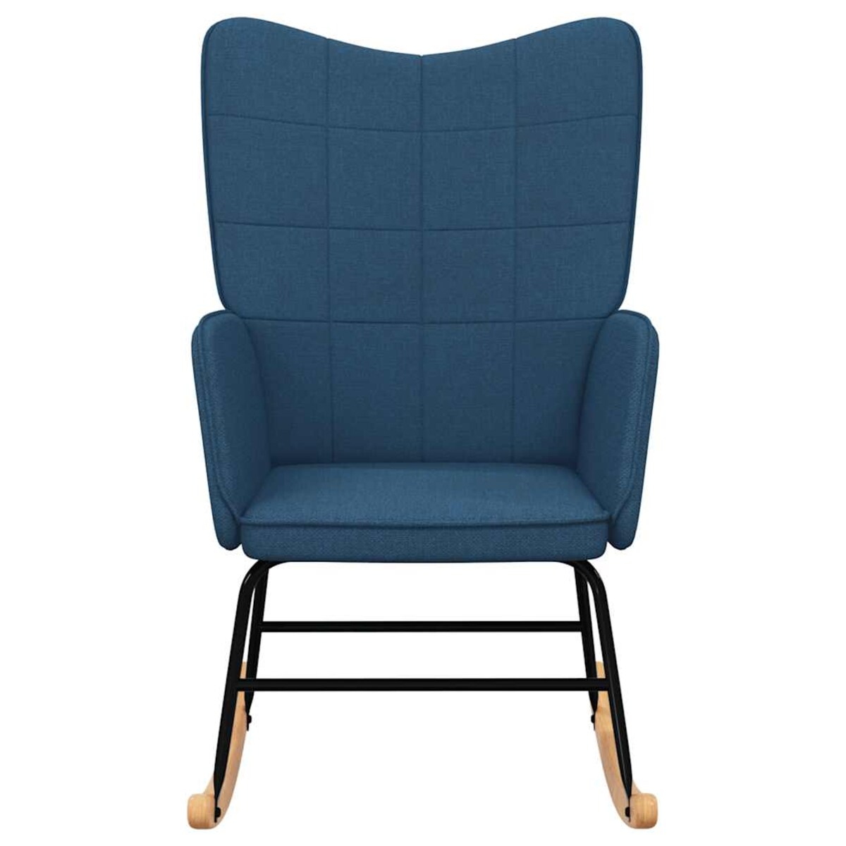 vidaXL Fotel bujany, niebieski, tapicerowany tkaniną