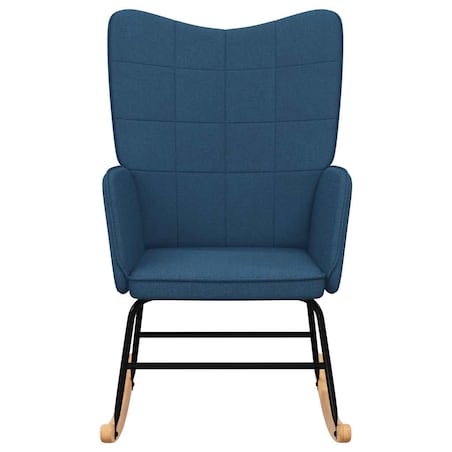 vidaXL Fotel bujany, niebieski, tapicerowany tkaniną