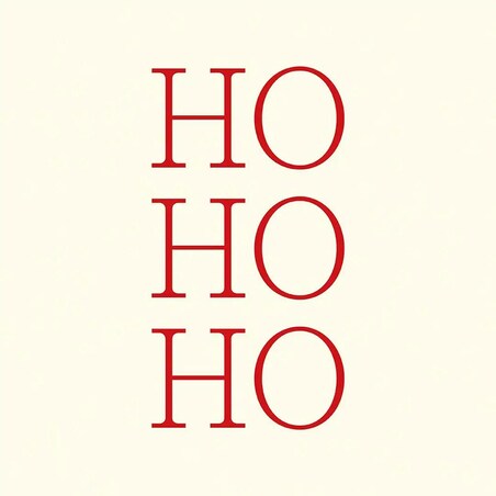 Podkładki świąteczne - HO HO HO - czerwone