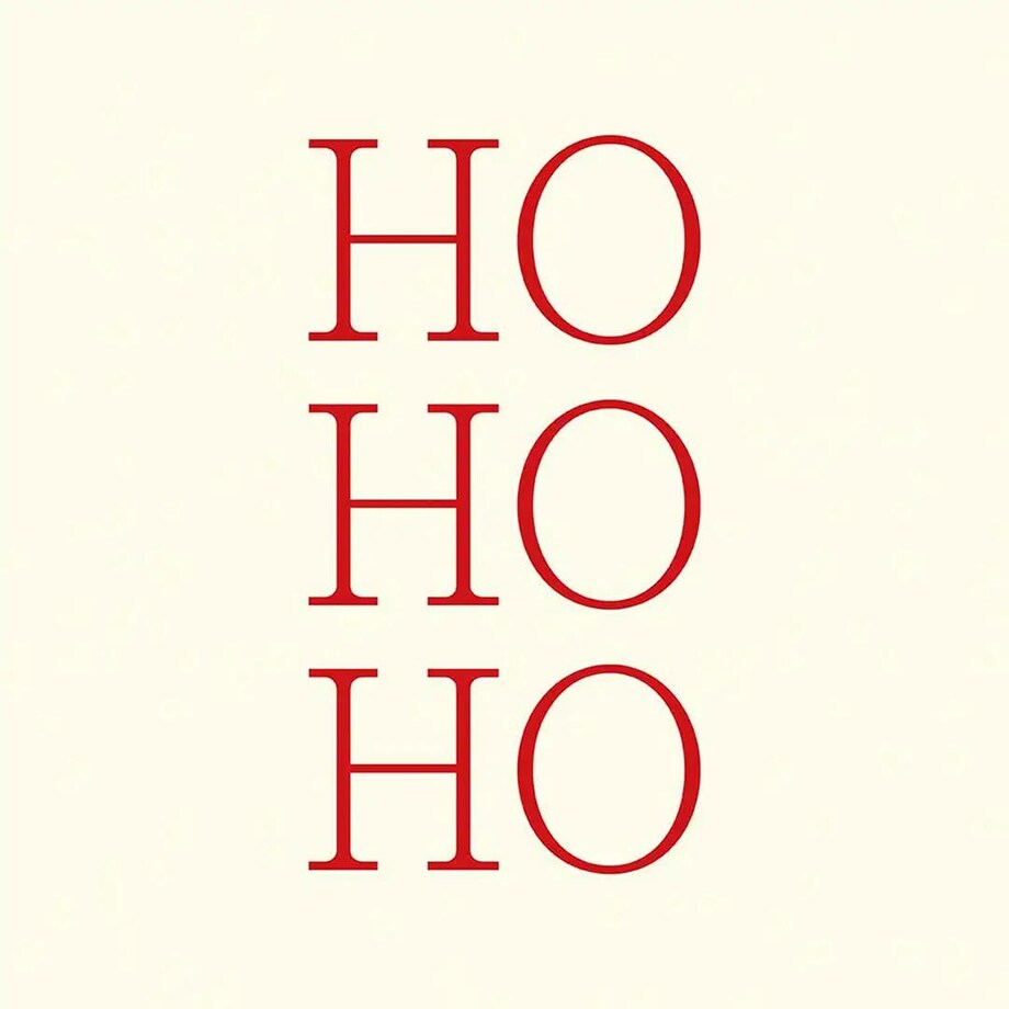 Podkładki świąteczne - HO HO HO - czerwone