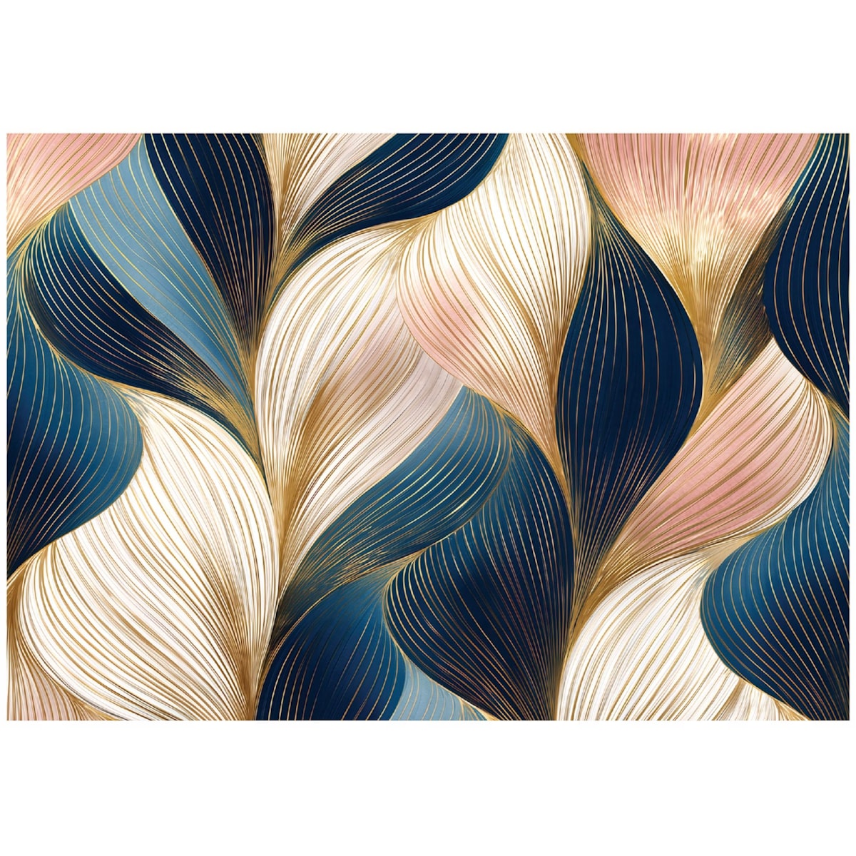 Fototapeta Do Sypialni Salonu Na Flizelinie Art Deco Złoto Niebieski 250x175