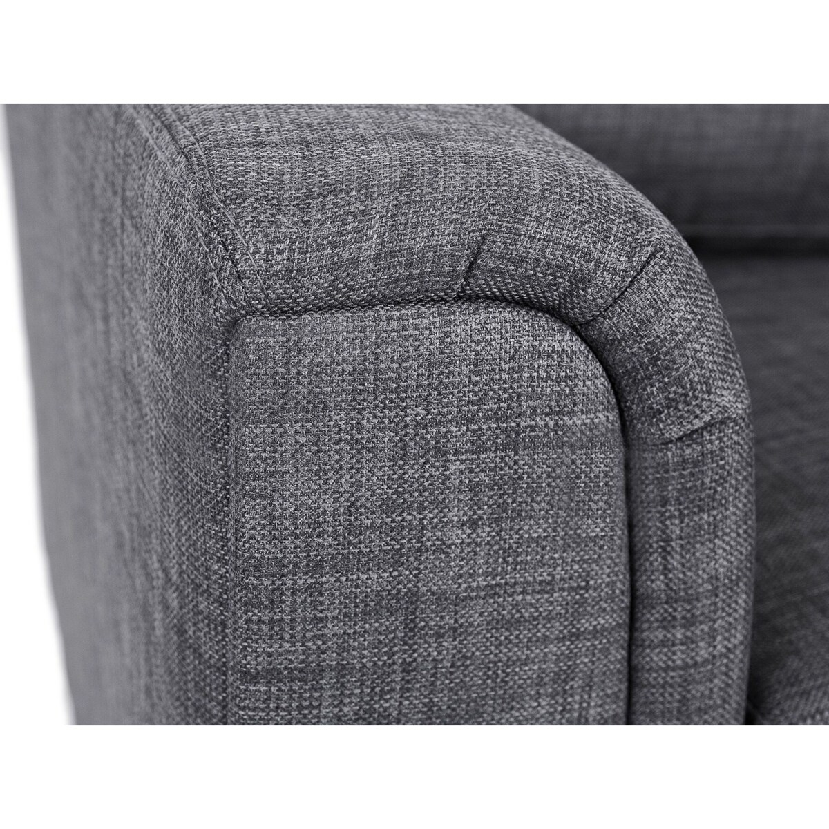 Narożnik z otomaną prawostronny szary OSLO