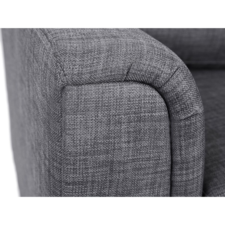 Narożnik z otomaną prawostronny szary OSLO