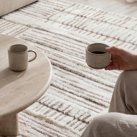 Dywan nowoczesny Mono 160x230 cm Abstrakcja kremowy