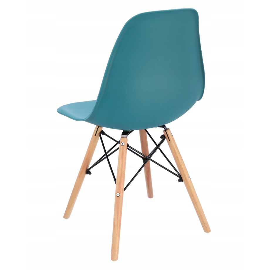 Krzesło skandynawskie plastikowe EVA morskie