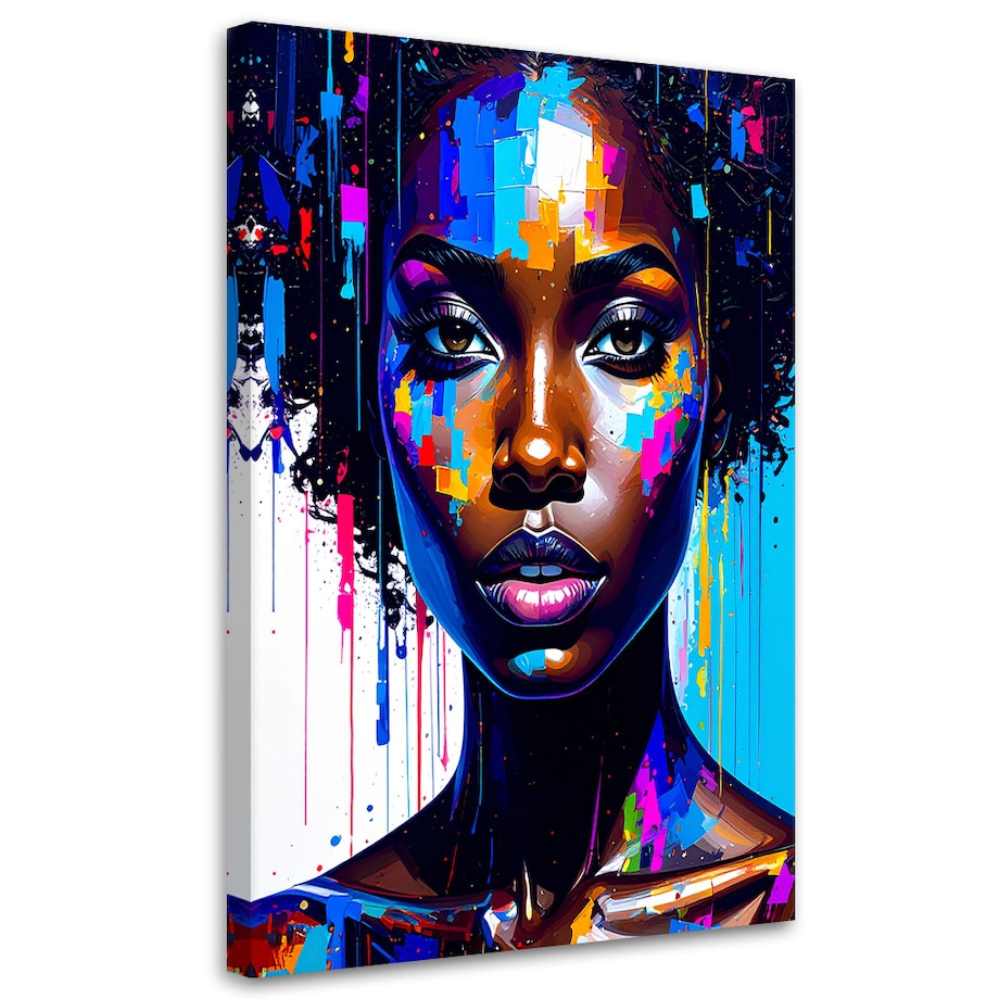 Obraz do salonu sypialni, Twarz Kobieta Akwarela 80x120