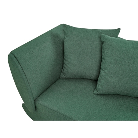 Szezlong z pojemnikiem lewostronny zielony MERI II