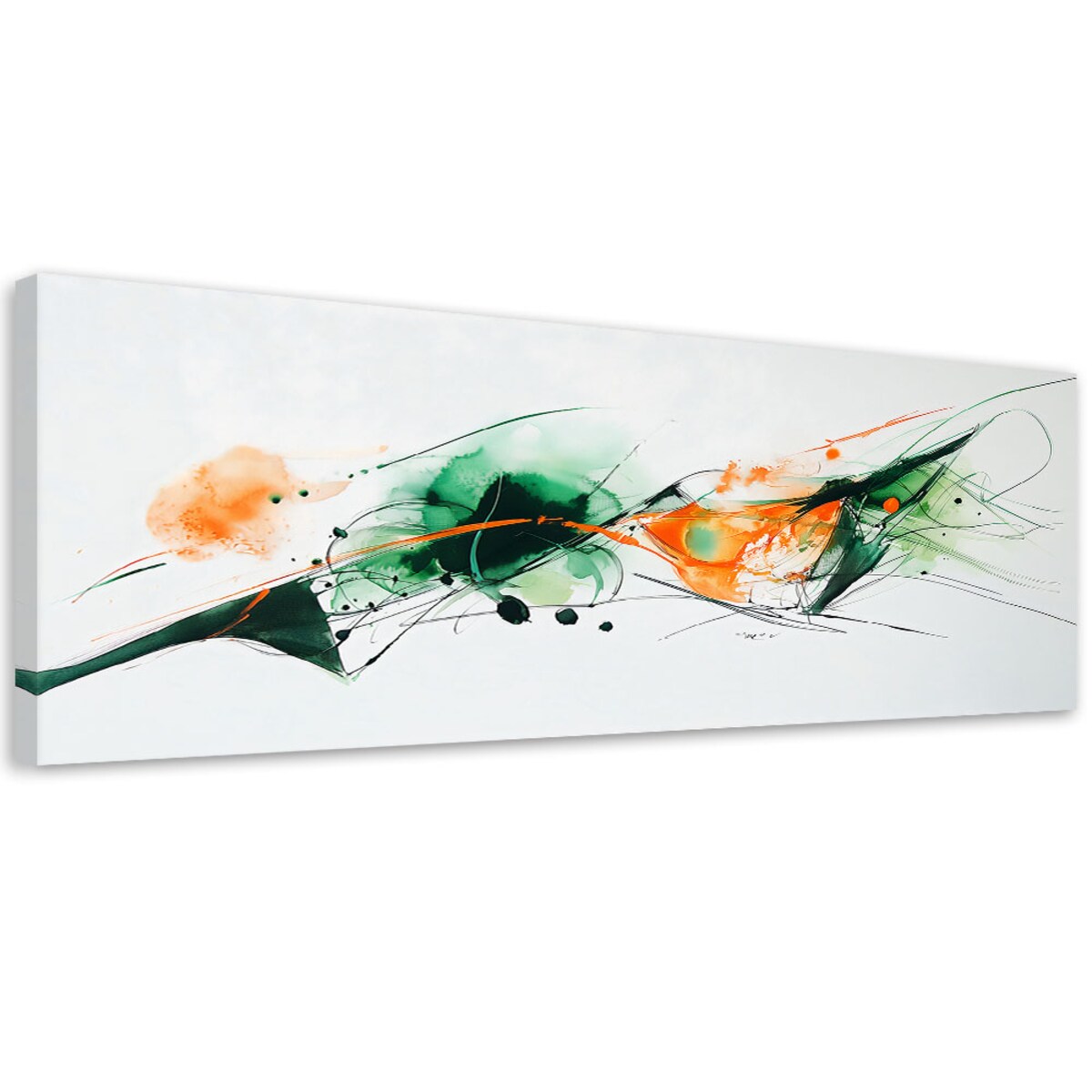 Feeby Obraz na płótnie, Abstrakcja Kolorowe Plamy Akwarela 120x40