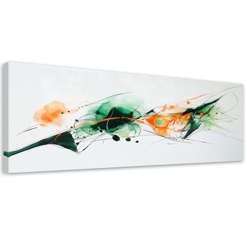 Feeby Obraz na płótnie, Abstrakcja Kolorowe Plamy Akwarela 120x40