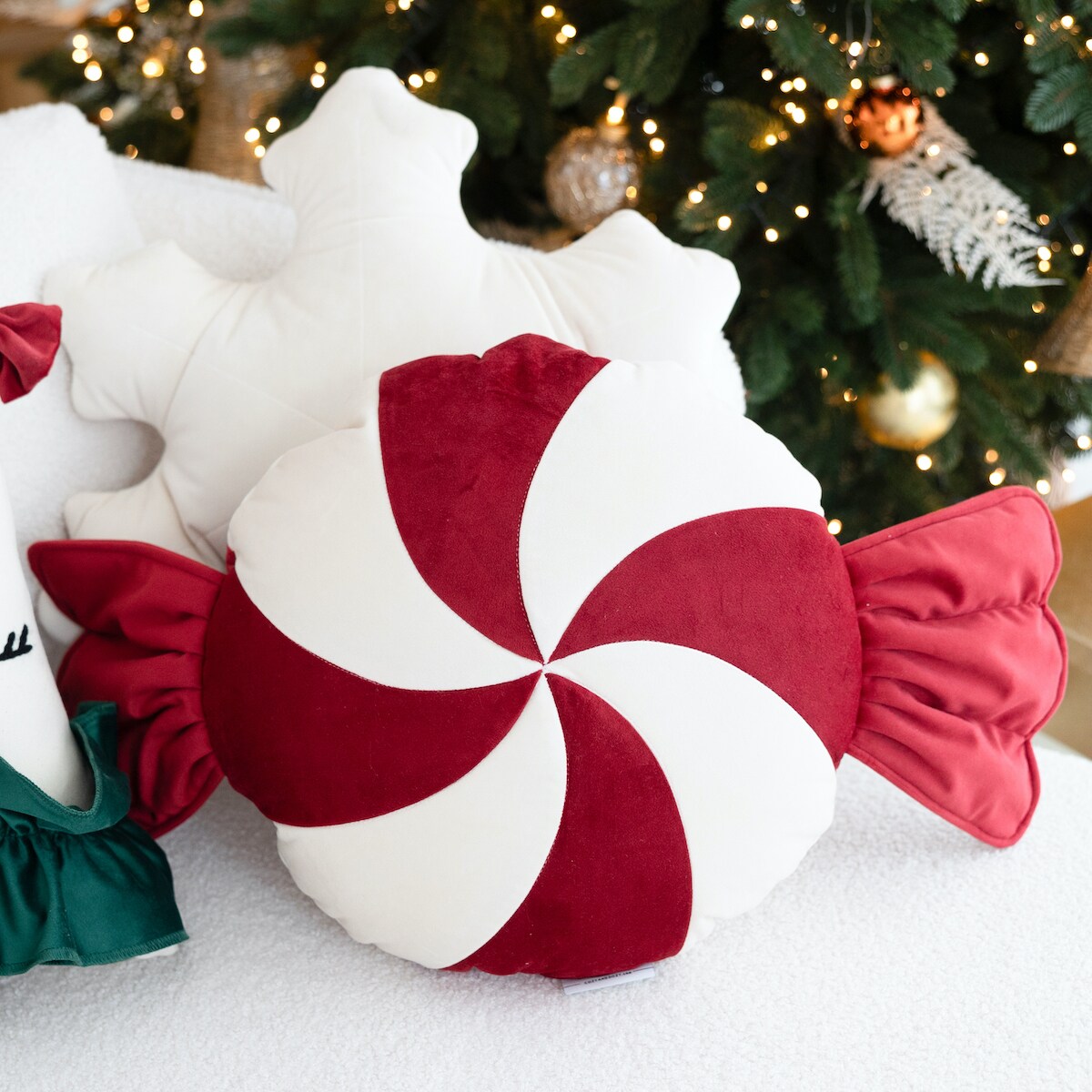 Poduszka dekoracyjna płatek śniegu, szara poduszka Snowflake