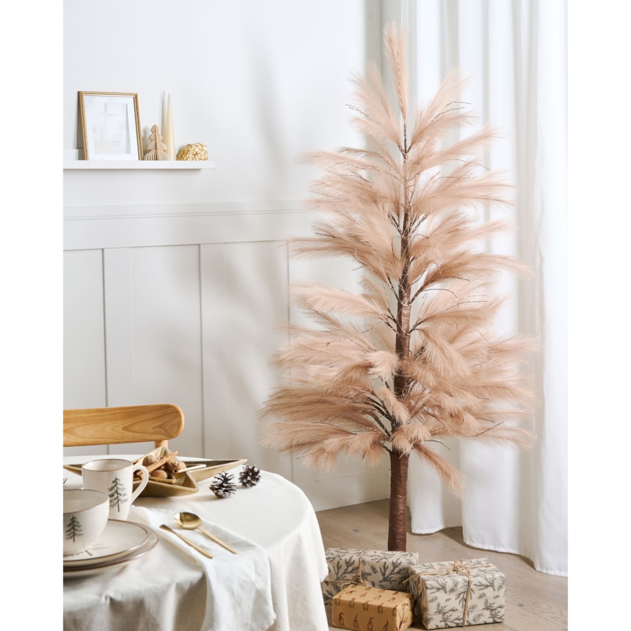 Dekoracja ogrodowa LED HAUGANES Choinka 190 cm Beżowy