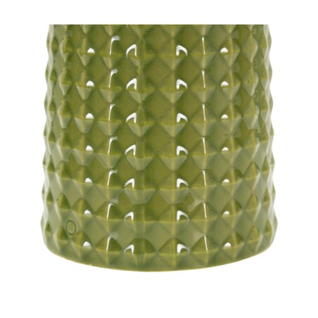 Lampa stołowa Gliss, kolor zielony i biały, ceramika, żelazo i tkanina, 30 x 30 x 52 cm, 1 x E27, max. 40 W, do salonu i sypialni, Mauro Ferretti