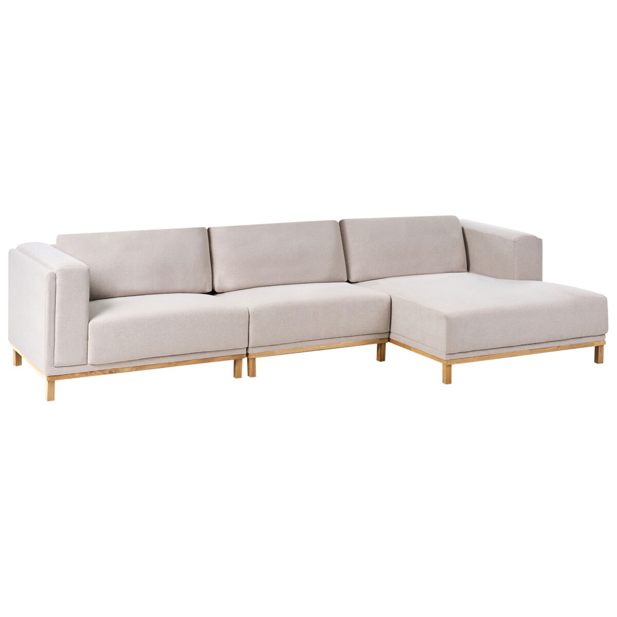 Narożnik dla 5 osób VENG Jasnobeżowy Lewostronny