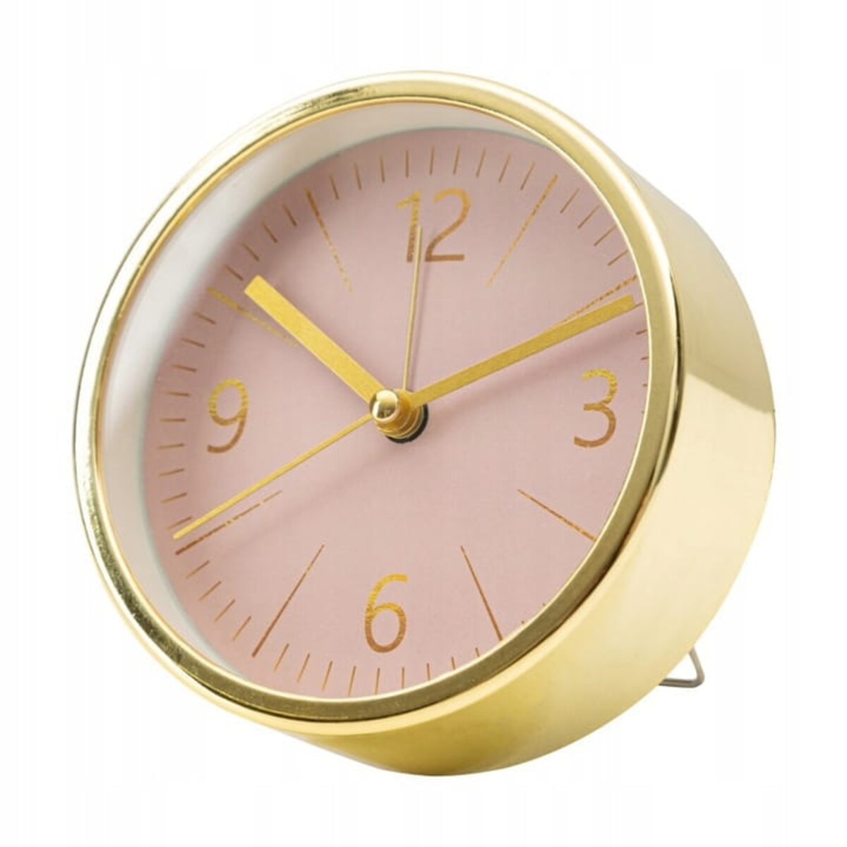 Zegar Alarm Stojący Elegancki Błyszczący Glamour Złoty Sypialni Dekoracja