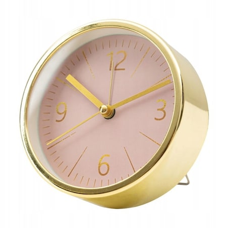 Zegar Alarm Stojący Elegancki Błyszczący Glamour Złoty Sypialni Dekoracja