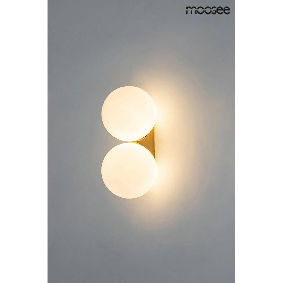 Szklana lampa ścienna Boll Twin MSE010400224 złota