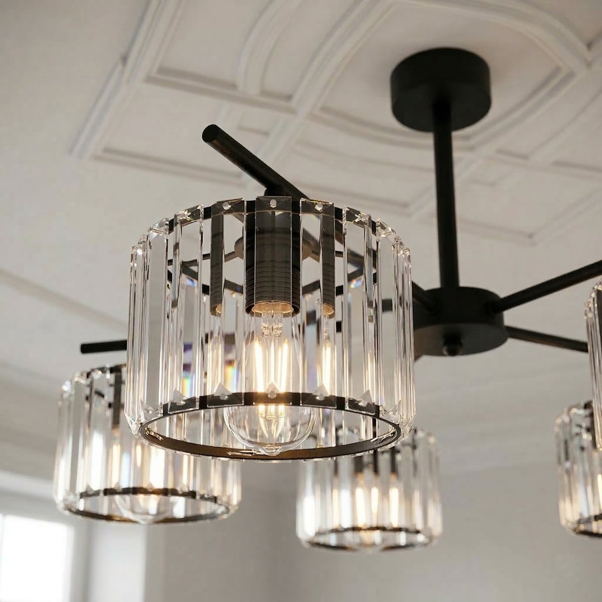 lampa sufitowa wisząca 5 punktowa edylit glamour do kuchni