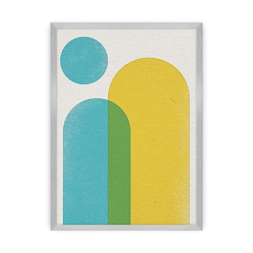 Plakat Abstract Shapes II, 30 x 40 cm, Ramka: Srebrna