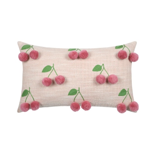 Poduszka ozdobna w wiśnie, CHERRIES, 30 x 50 cm