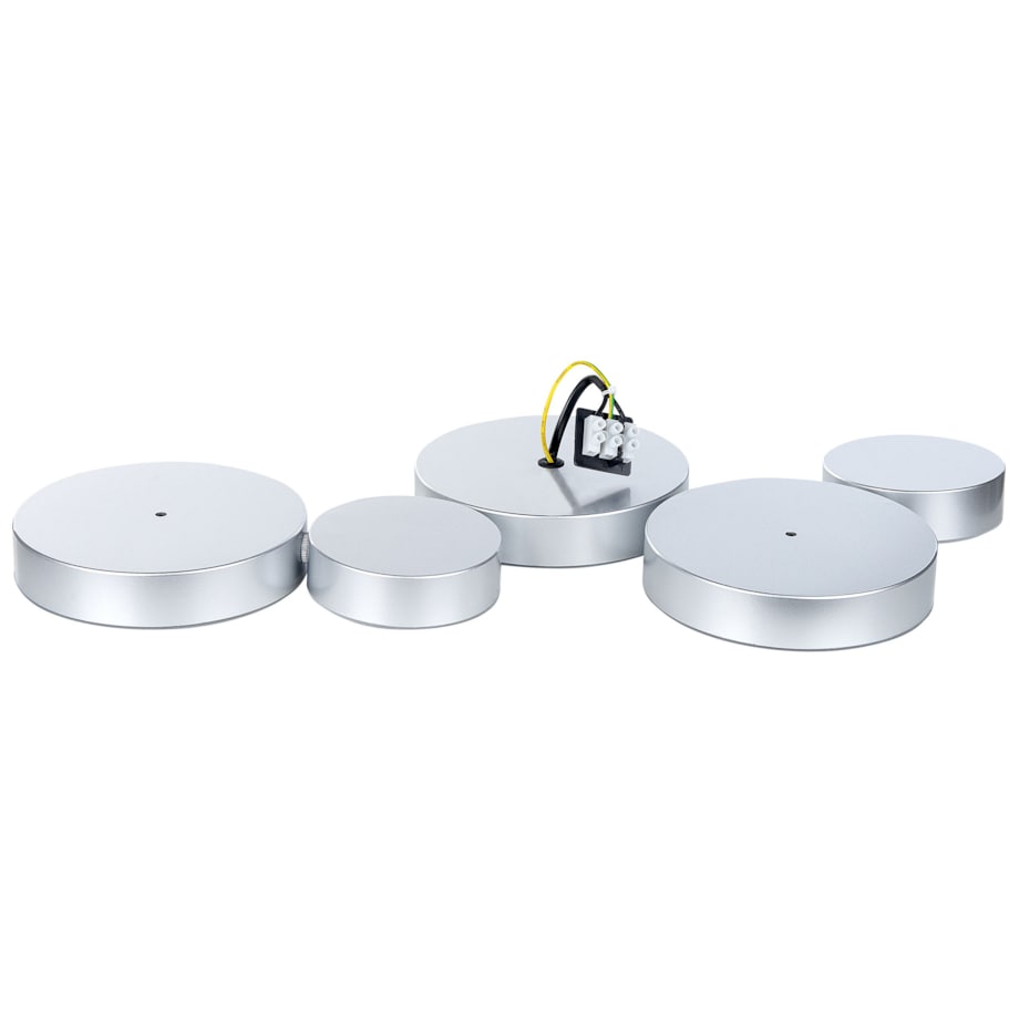 Lampa sufitowa LED 5-punktowa metalowa srebrna LUGA