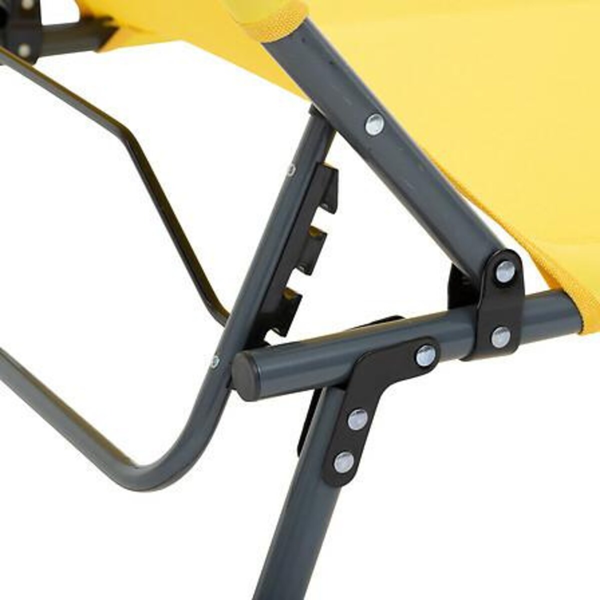 LEŻAK PLAŻOWY Asco żółty Z PODUSZKĄ składany 172x55x27cm